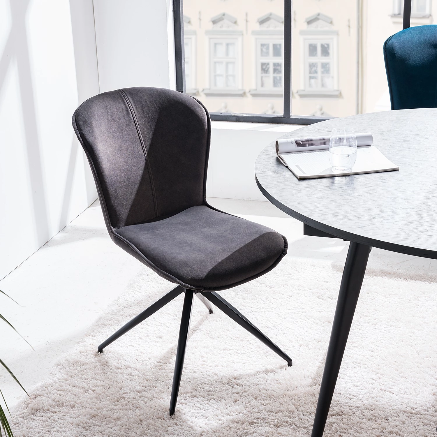 Ars manufacti Polsterstuhl Yves (2er-Set) - Dunkelgrau 3 Ars manufacti Polsterstuhl Yves (2er-Set) - Dunkelgrau – Bild 3
