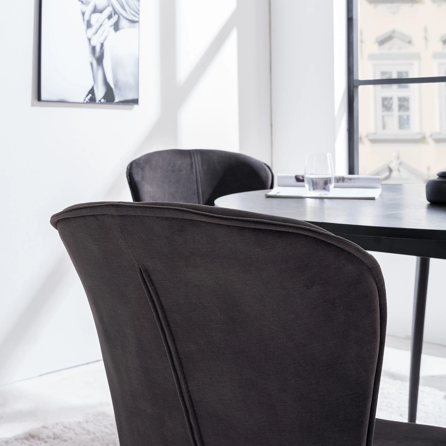 Ars manufacti Polsterstuhl Yves (2er-Set) - Dunkelgrau 5 Ars manufacti Polsterstuhl Yves (2er-Set) - Dunkelgrau – Bild 5