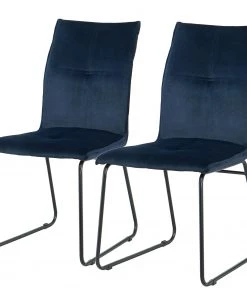 Ars manufacti Polsterstuhl Veera (2er-Set) - Nachtblau