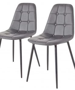 Red Living Polsterstuhl Aline (2er-Set) - Grau