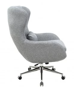 Furnitive Bürosessel Barnard - Webstoff / Metall - Hellgrau / Chrom -Deutschland Stühle Verkaufs-Shop 1000272605 220614 040 DETAILS P000000001000272605