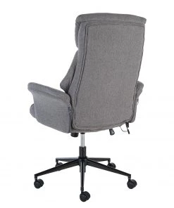 Furnitive Massagebürostuhl Barking - (mit Massagefunktion) - Flachgewebe / Metall - Grau / Schwarz -Deutschland Stühle Verkaufs-Shop 1000272622 220609 040 DETAILS P000000001000272622