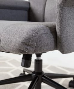 Furnitive Massagebürostuhl Barking - (mit Massagefunktion) - Flachgewebe / Metall - Grau / Schwarz -Deutschland Stühle Verkaufs-Shop 1000272622 220628 031 DETAILS P000000001000272622