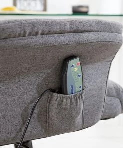 Furnitive Massagebürostuhl Barking - (mit Massagefunktion) - Flachgewebe / Metall - Grau / Schwarz -Deutschland Stühle Verkaufs-Shop 1000272622 220628 032 DETAILS P000000001000272622