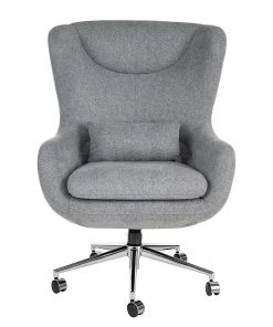 Furnitive Massagebürostuhl Barnard - (mit Massagefunktion) - Webstoff / Metall - Hellgrau / Chrom -Deutschland Stühle Verkaufs-Shop 1000272624 220629 030 DETAILS P000000001000272624