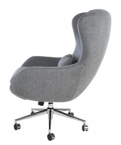 Furnitive Massagebürostuhl Barnard - (mit Massagefunktion) - Webstoff / Metall - Hellgrau / Chrom -Deutschland Stühle Verkaufs-Shop 1000272624 220629 040 DETAILS P000000001000272624