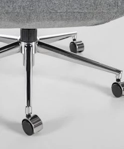 Furnitive Massagebürostuhl Barnard - (mit Massagefunktion) - Webstoff / Metall - Hellgrau / Chrom -Deutschland Stühle Verkaufs-Shop 1000272624 220629 095 DETAILS P000000001000272624