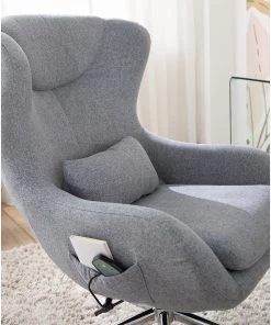 Furnitive Massagebürostuhl Barnard - (mit Massagefunktion) - Webstoff / Metall - Hellgrau / Chrom -Deutschland Stühle Verkaufs-Shop 1000272624 220823 021 MOOD DETAILS P000000001000272624 mood