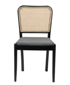 Studio Copenhagen Esszimmerstuhl Cutis (2er-Set) - Rattan & Webstoff / Buche massiv - Grau -Deutschland Stühle Verkaufs-Shop 1000273459 220420 030 DETAILS P000000001000273459