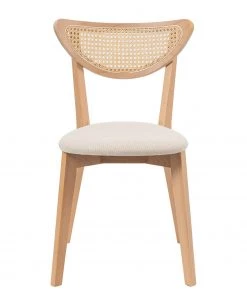 Studio Copenhagen Esszimmerstuhl Danny (2er-Set) - Rattan & Webstoff / Buche massiv - Rattan & Creme / Buche -Deutschland Stühle Verkaufs-Shop 1000273461 220420 030 DETAILS P000000001000273461