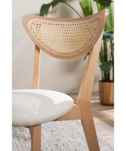 Studio Copenhagen Esszimmerstuhl Danny (2er-Set) - Rattan & Webstoff / Buche massiv - Rattan & Creme / Buche -Deutschland Stühle Verkaufs-Shop 1000273461 220819 030 DETAILS P000000001000273461