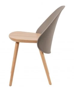 Mørteens Esszimmerstuhl Doon (2er-Set) - Kunststoff / Buche massiv - Taupe / Buche -Deutschland Stühle Verkaufs-Shop 1000273467 220420 035 DETAILS P000000001000273467