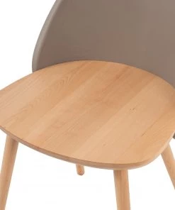 Mørteens Esszimmerstuhl Doon (2er-Set) - Kunststoff / Buche massiv - Taupe / Buche -Deutschland Stühle Verkaufs-Shop 1000273467 220420 055 DETAILS P000000001000273467