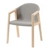 Mørteens Armlehnenstuhl Edey - Webstoff / Esche massiv - Hellgrau / Esche
