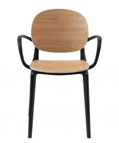 Studio Copenhagen Armlehnenstuhl Day (2er-Set) - Polywood / Kunststoff - Eiche Dekor / Schwarz -Deutschland Stühle Verkaufs-Shop 1000273479 220420 030 DETAILS P000000001000273479