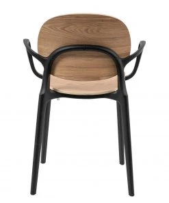 Studio Copenhagen Armlehnenstuhl Day (2er-Set) - Polywood / Kunststoff - Eiche Dekor / Schwarz -Deutschland Stühle Verkaufs-Shop 1000273479 220420 040 DETAILS P000000001000273479