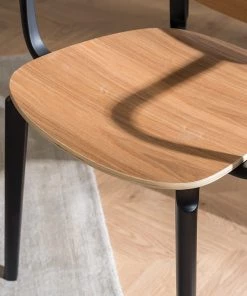 Studio Copenhagen Armlehnenstuhl Day (2er-Set) - Polywood / Kunststoff - Eiche Dekor / Schwarz -Deutschland Stühle Verkaufs-Shop 1000273479 220915 022 MOOD DETAILS P000000001000273479 mood