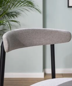 Studio Copenhagen Esszimmerstuhl Embi (2er-Set) - Webstoff / Metall - Grau / Schwarz -Deutschland Stühle Verkaufs-Shop 1000273482 220728 022 MOOD DETAILS P000000001000273482 mood