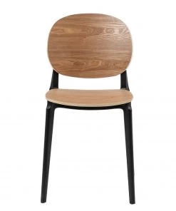 Studio Copenhagen Esszimmerstuhl Day (2er-Set) - Polywood / Kunststoff - Eiche Dekor / Schwarz -Deutschland Stühle Verkaufs-Shop 1000273483 220420 030 DETAILS P000000001000273483