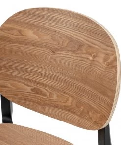 Studio Copenhagen Esszimmerstuhl Day (2er-Set) - Polywood / Kunststoff - Eiche Dekor / Schwarz -Deutschland Stühle Verkaufs-Shop 1000273483 220420 045 DETAILS P000000001000273483