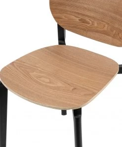 Studio Copenhagen Esszimmerstuhl Day (2er-Set) - Polywood / Kunststoff - Eiche Dekor / Schwarz -Deutschland Stühle Verkaufs-Shop 1000273483 220420 050 DETAILS P000000001000273483