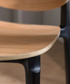 Studio Copenhagen Esszimmerstuhl Day (2er-Set) - Polywood / Kunststoff - Eiche Dekor / Schwarz -Deutschland Stühle Verkaufs-Shop 1000273483 220915 022 MOOD DETAILS P000000001000273483 mood