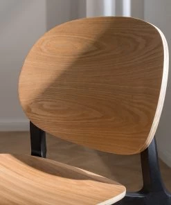 Studio Copenhagen Esszimmerstuhl Day (2er-Set) - Polywood / Kunststoff - Eiche Dekor / Schwarz -Deutschland Stühle Verkaufs-Shop 1000273483 220915 023 MOOD DETAILS P000000001000273483 mood