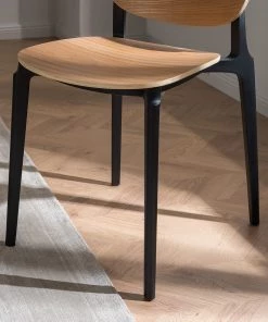 Studio Copenhagen Esszimmerstuhl Day (2er-Set) - Polywood / Kunststoff - Eiche Dekor / Schwarz -Deutschland Stühle Verkaufs-Shop 1000273483 220915 024 MOOD DETAILS P000000001000273483 mood