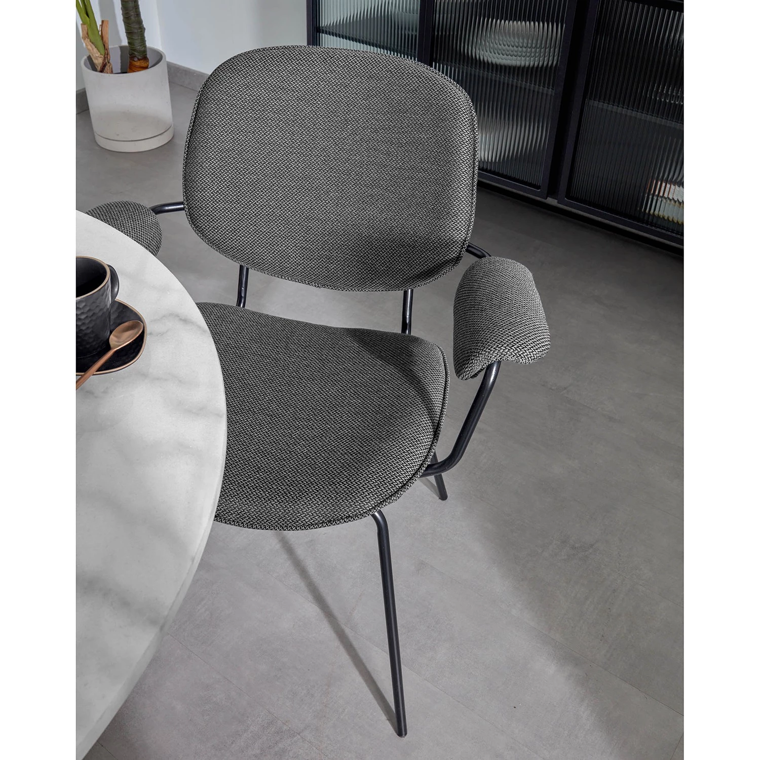 Mørteens Armlehnenstuhl Nella (2er-Set) - Grau 3 Mørteens Armlehnenstuhl Nella (2er-Set) - Grau – Bild 3