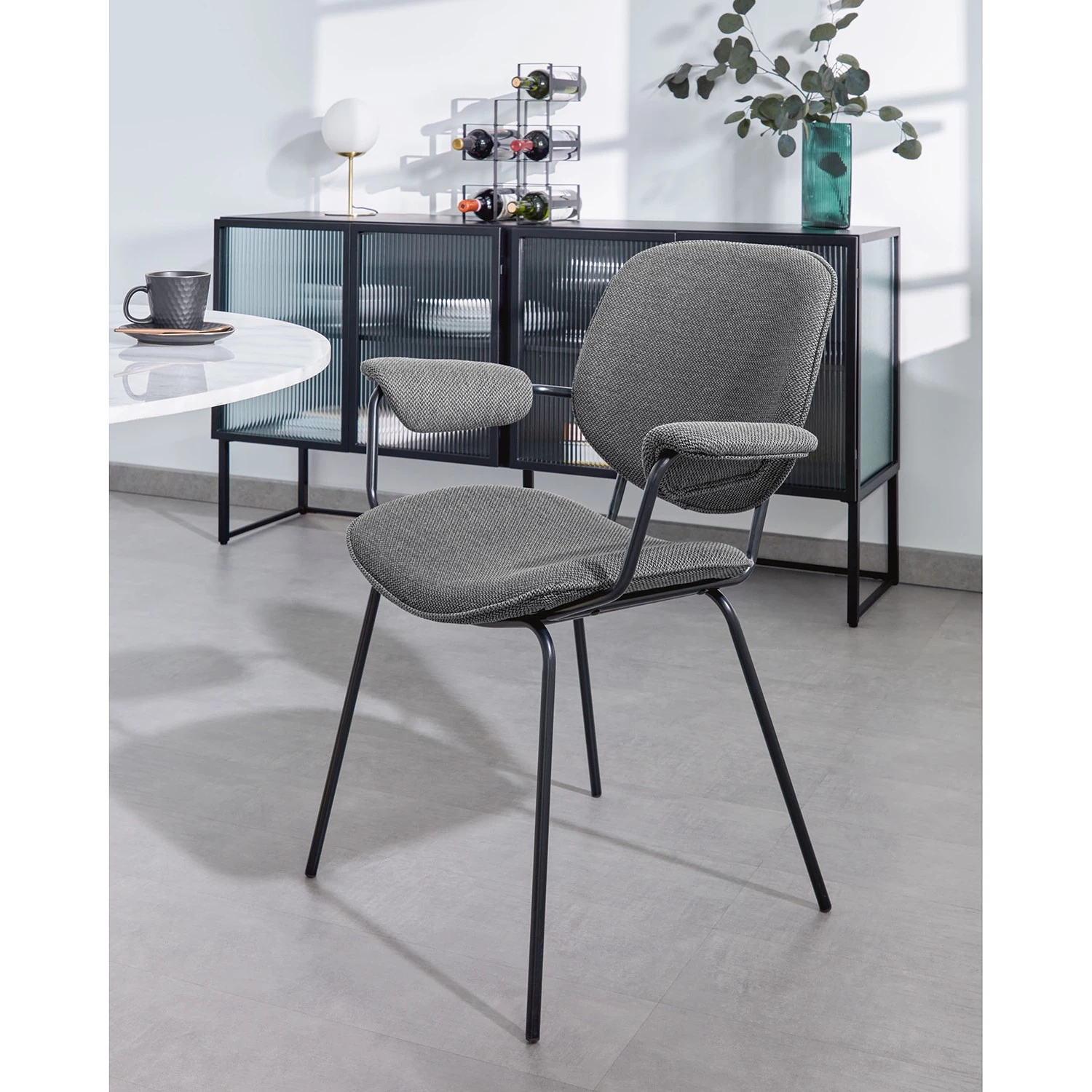 Mørteens Armlehnenstuhl Nella (2er-Set) - Grau 4 Mørteens Armlehnenstuhl Nella (2er-Set) - Grau – Bild 4