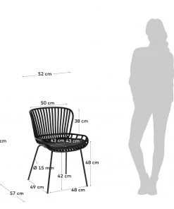 Mørteens Esszimmerstuhl Sakira (4er-Set) - Kunstleder / Stahl - Schwarz -Deutschland Stühle Verkaufs-Shop 1000274225 210618 10464300178 SKETCH DETAILS P000000001000274225 sketch