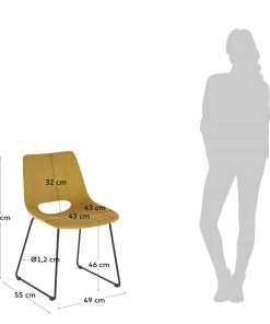 Fredriks Esszimmerstuhl Zara (2er-Set) - Senfgelb -Deutschland Stühle Verkaufs-Shop 1000274232 210618 10464400245 SKETCH DETAILS P000000001000274232 sketch