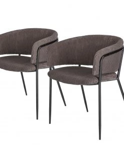 Jack & Alice Armlehnenstuhl Vilhena IV (2er-Set) - Taupe