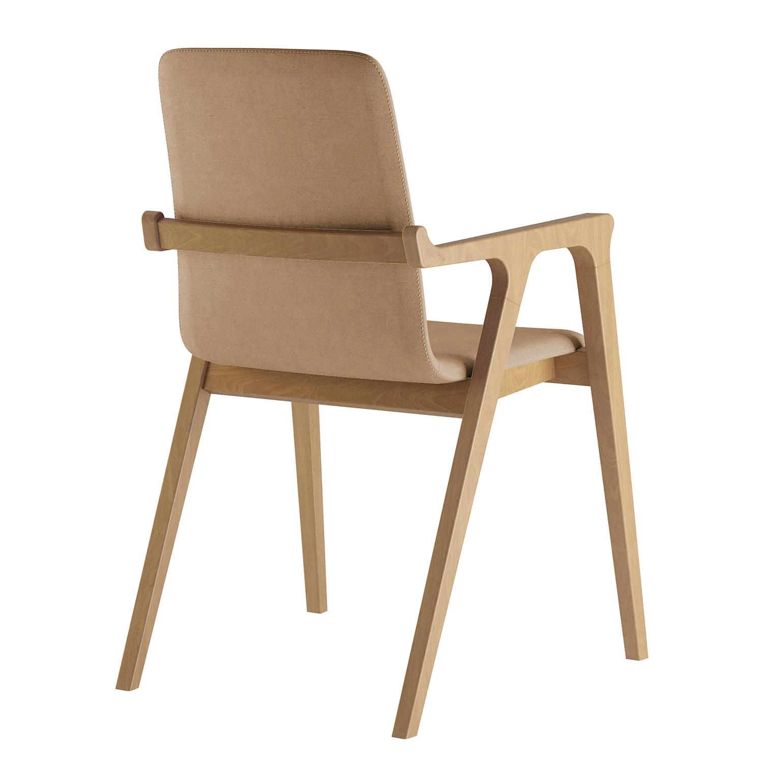 Norrwood Armlehnenstuhl Toma - Webstoff / Buche massiv - Camel / Buche 4 Norrwood Armlehnenstuhl Toma - Webstoff / Buche massiv - Camel / Buche – Bild 4