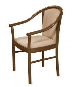 Velvet Studio Armlehnenstuhl Rosita - Webstoff / Buche massiv - Camel / Nussbaum -Deutschland Stühle Verkaufs-Shop 1000274324 210709 14175900200 DETAILS P000000001000274324