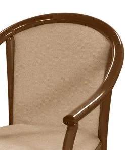 Velvet Studio Armlehnenstuhl Rosita - Webstoff / Buche massiv - Camel / Nussbaum -Deutschland Stühle Verkaufs-Shop 1000274324 210709 14175900203 DETAILS P000000001000274324