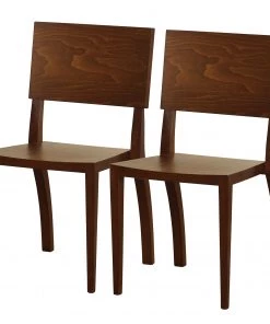 Naturoo Esszimmerstuhl Norris (2er-Set) - Buche massiv - Nussbaum