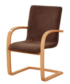 Norrwood Armlehnenstuhl Rowena - Webstoff / Buche massiv - Tabak / Buche