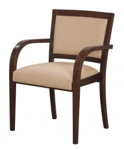 Norrwood Armlehnenstuhl Prado - Strukturstoff / Buche massiv - Camel / Nussbaum