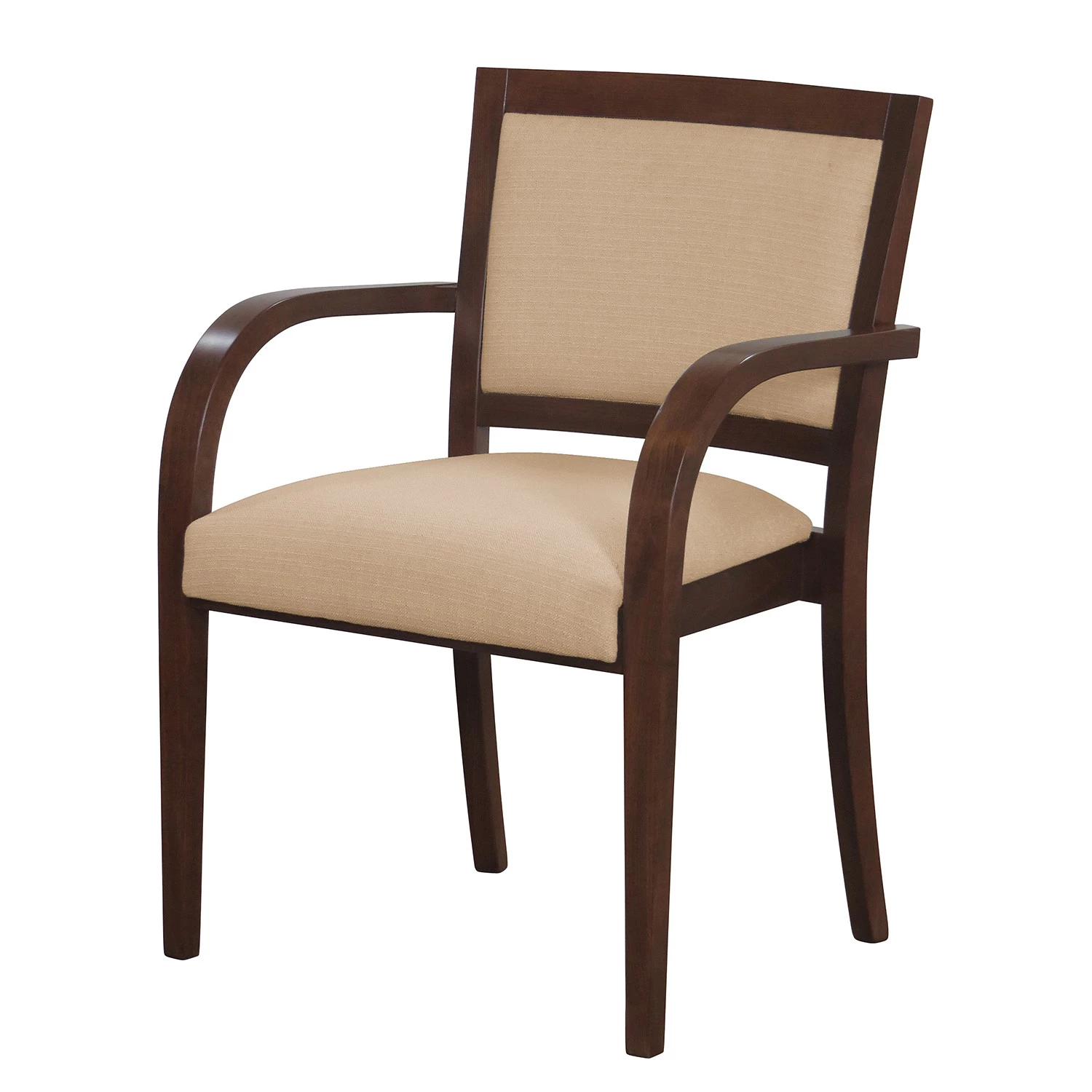 Norrwood Armlehnenstuhl Prado - Strukturstoff / Buche massiv - Camel / Nussbaum 1 Norrwood Armlehnenstuhl Prado - Strukturstoff / Buche massiv - Camel / Nussbaum