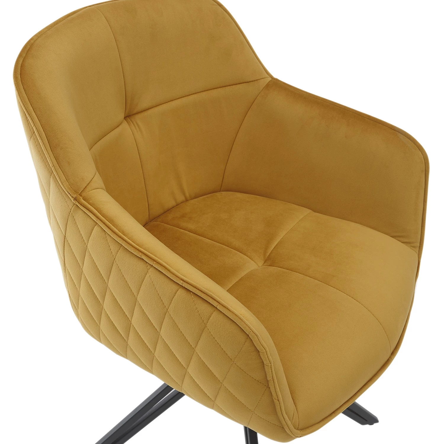 Red Living Armlehnenstuhl Cancun (2er-Set) - Samt / Eisen - Gold / Schwarz 2 Red Living Armlehnenstuhl Cancun (2er-Set) - Samt / Eisen - Gold / Schwarz – Bild 2