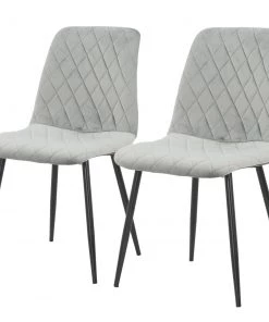 Ars manufacti Polsterstuhl Trevo I (2er-Set) - Hellgrau