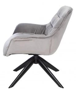 Ars manufacti Relaxsessel Arca - Samt / Metall - Grau / Schwarz -Deutschland Stühle Verkaufs-Shop 1000274878 220818 031 DETAILS P000000001000274878