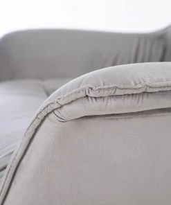 Ars manufacti Relaxsessel Arca - Samt / Metall - Grau / Schwarz -Deutschland Stühle Verkaufs-Shop 1000274878 220818 036 DETAILS P000000001000274878