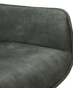 Loftscape Armlehnenstuhl Betty - Samt / Metall - Vintage Grau / Schwarz -Deutschland Stühle Verkaufs-Shop 1000274879 220107 103356000169 DETAILS P000000001000274879