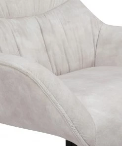 Ars manufacti Relaxsessel Belton - Samt / Metall - Creme / Schwarz -Deutschland Stühle Verkaufs-Shop 1000274880 220107 103355000166 DETAILS P000000001000274880