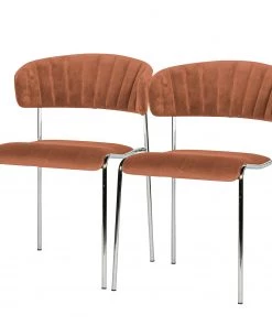 Red Living Esszimmerstuhl Biby (2er-Set) - Lachs