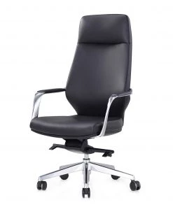 Loftscape Bürostuhl Maia - Kunstleder / Aluminium - Schwarz / Silber