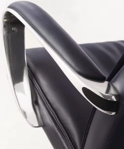 Loftscape Bürostuhl Iska - Echtleder / Aluminium - Schwarz / Chrom -Deutschland Stühle Verkaufs-Shop 1000275389 210624 11464400014 DETAILS P000000001000275389