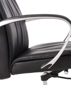 Loftscape Bürostuhl Iska - Echtleder / Aluminium - Schwarz / Chrom -Deutschland Stühle Verkaufs-Shop 1000275389 210624 11464400015 DETAILS P000000001000275389
